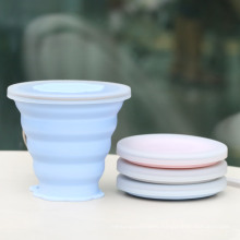 Foldable Silicone Collapsible Mug, Oem Bpa Free Pink Leak Proof Custom Logo Diy Reusable Travel Mug